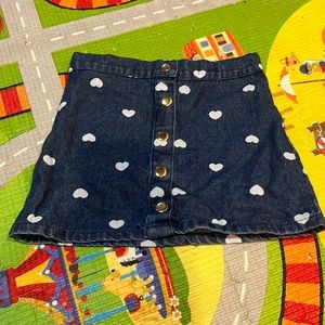 Skirt with hearts size 4 girl